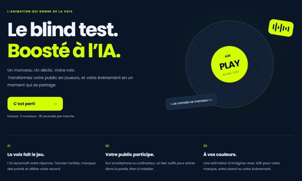 Blind test IA
